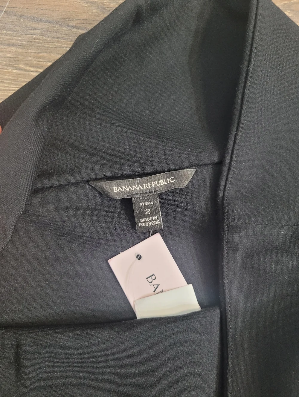 Banana Republic Petite NEW Black Off the Shoudlers Geometric Cut Out Pattern 2P - Picture 13 of 16